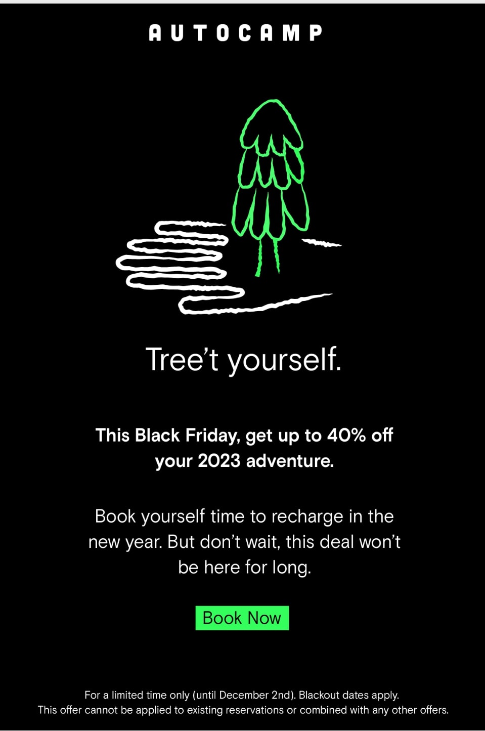 AutoCamp black friday email