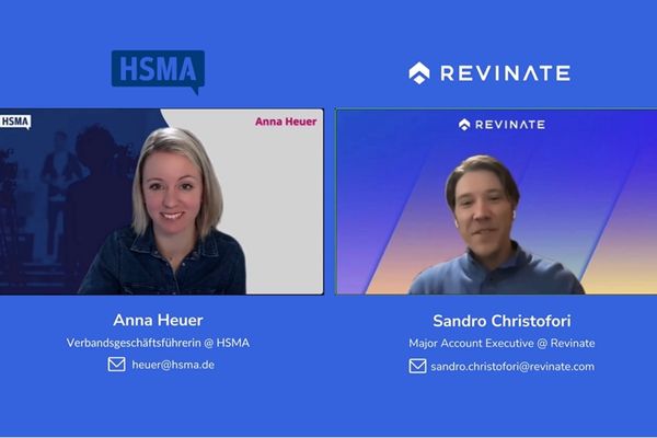 HSMA interview screenshot with Sandro Christofori and Anna Heuer