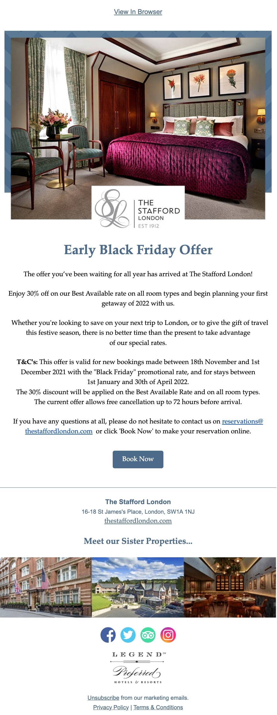 The Stafford London black friday email