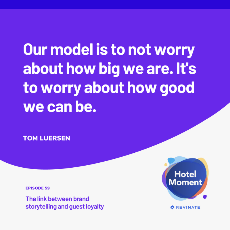 Hotel Moment episode #59 quote graphic about scaling you business.