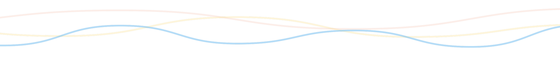 Light red, yellow, and blue lines that suggest soundwaves. 